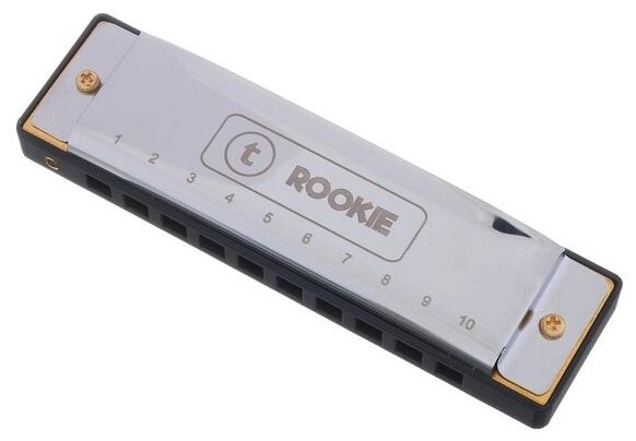 Губная гармошка Thomann Rookie Blues Harmonica C черный, серебристый от компании MetSnab - фото 1