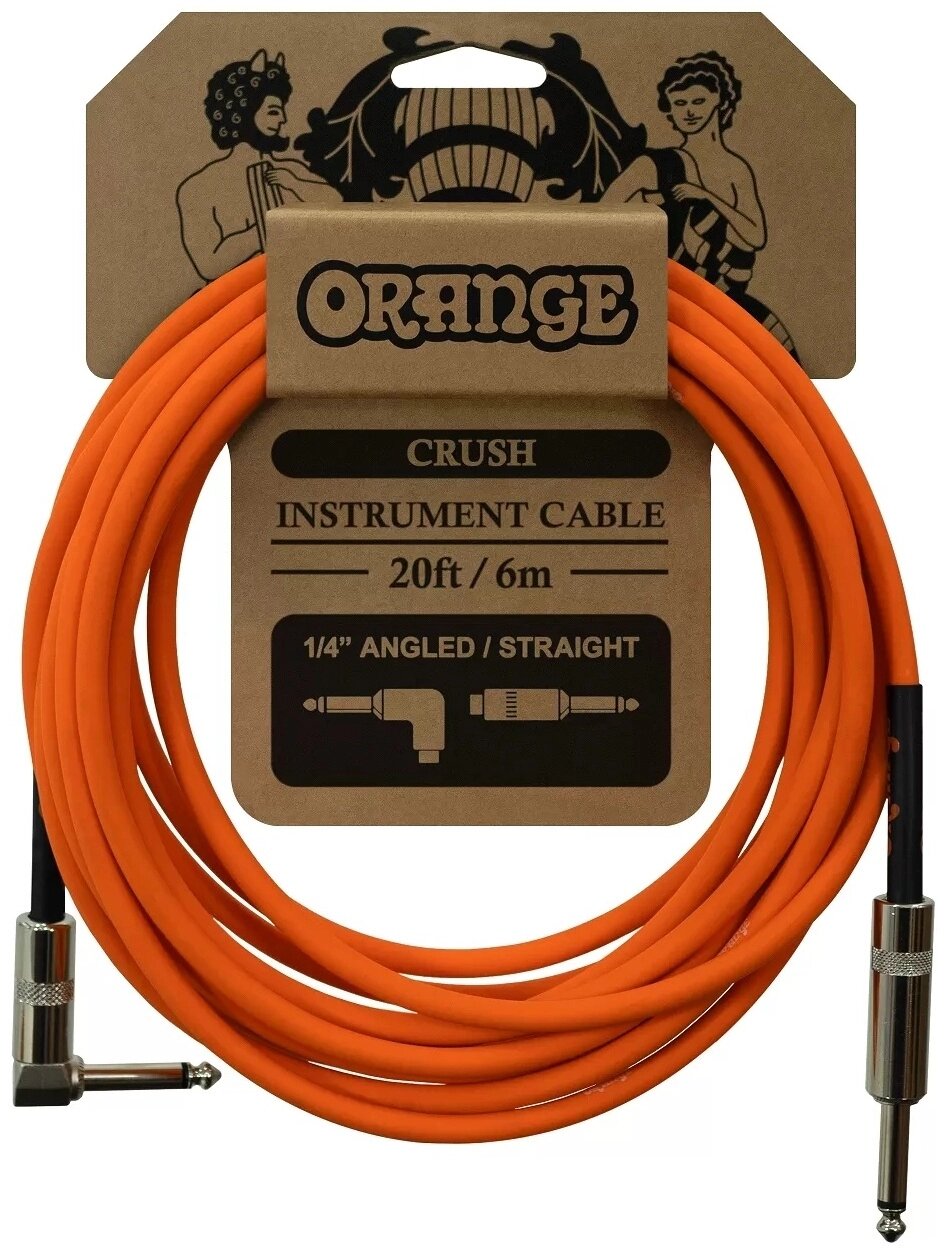 Кабель Orange Amps Crush 20ft Instrument Cable Angled to Straight 6 м оранжевый от компании MetSnab - фото 1