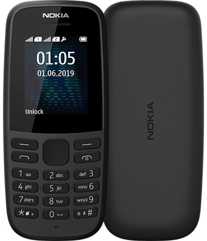 Мобильный телефон Nokia 105 2019 DS черный от компании MetSnab - фото 1