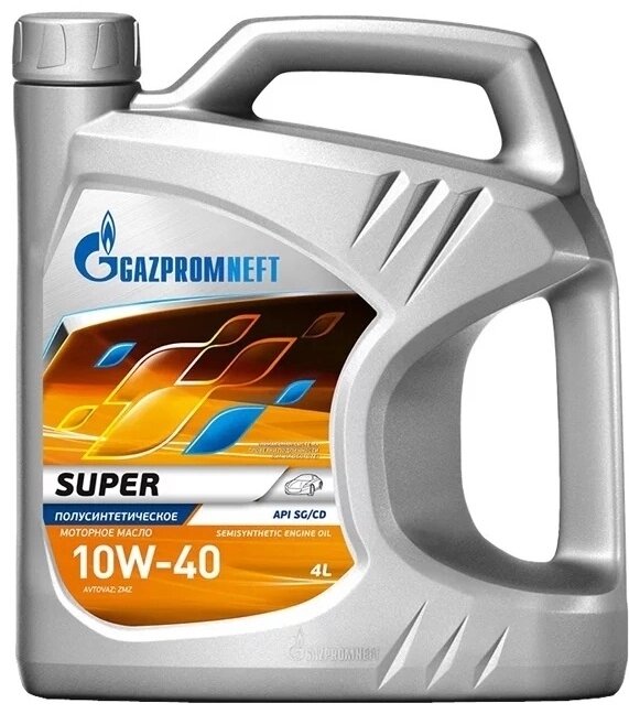 Моторное масло Полусинтетическое Gazpromneft Super 10W-40 4 л от компании MetSnab - фото 1