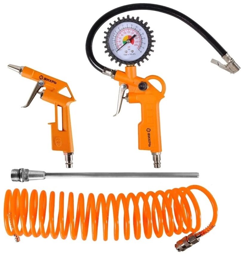 Набор пневмоинструмента ВИХРЬ НП-4 74/3/17 4 в 1 от компании MetSnab - фото 1