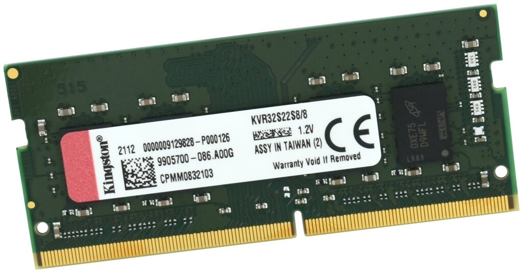 Оперативная память Kingston KVR32S22S8/8 8 Гб от компании MetSnab - фото 1