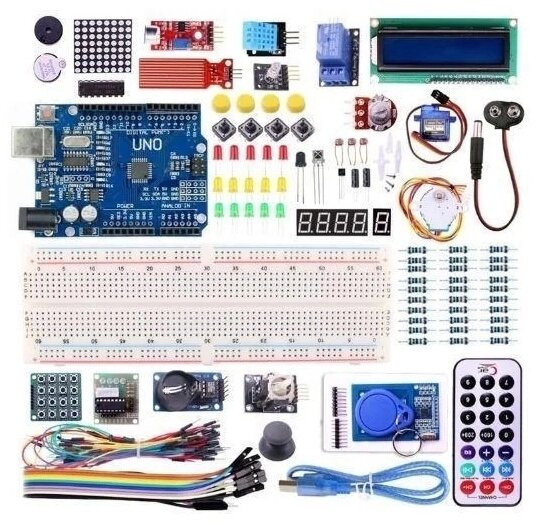 Опыты с электричеством Arduino UNO KIT T-AR001 от компании MetSnab - фото 1