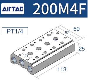 AirTAC плита монтажная 200M4F