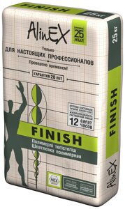 Шпатлевочная смесь AlinEX FINISH 25 кг, полимерная