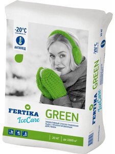 Противогололедное средство FERTIKA химический IceCare GREEN (-20C)