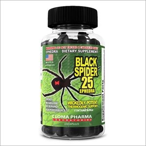 Предтренировочный комплекс Cloma Pharma Black Spider,100 капс. нейтральный