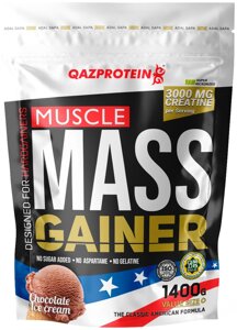 Гейнер Qazprotein Qazprotein Muscle Mass Gainer 1400 г Шоколадное мороженое 1400 г