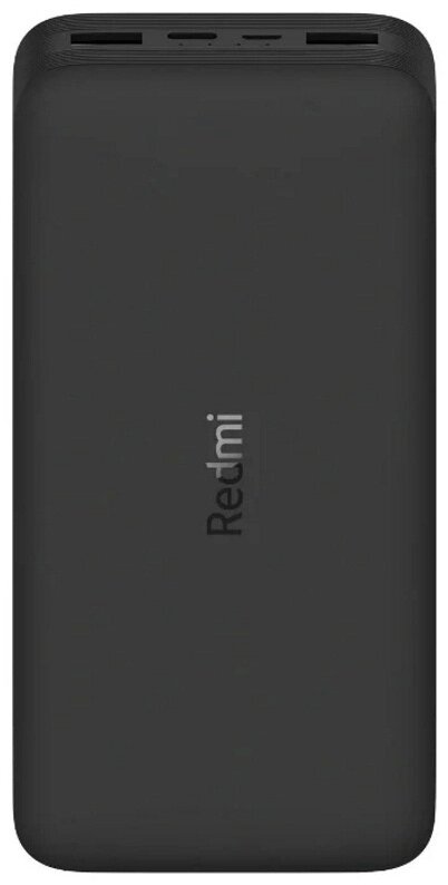 Внешний аккумулятор Xiaomi Redmi Power Bank 20000 мАч черный от компании MetSnab - фото 1