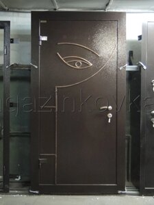Дверь кованая «Аделина Х» металлическая с ковкой и стеклопакетом