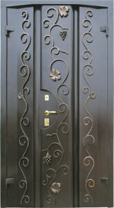 Дверь кованая металлическая с ковкой и металлоизгибом