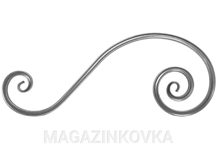 Элементы художественной ковки "Волюта" Т-15x615x247x130 мм от компании MAGAZINKOVKA - фото 1