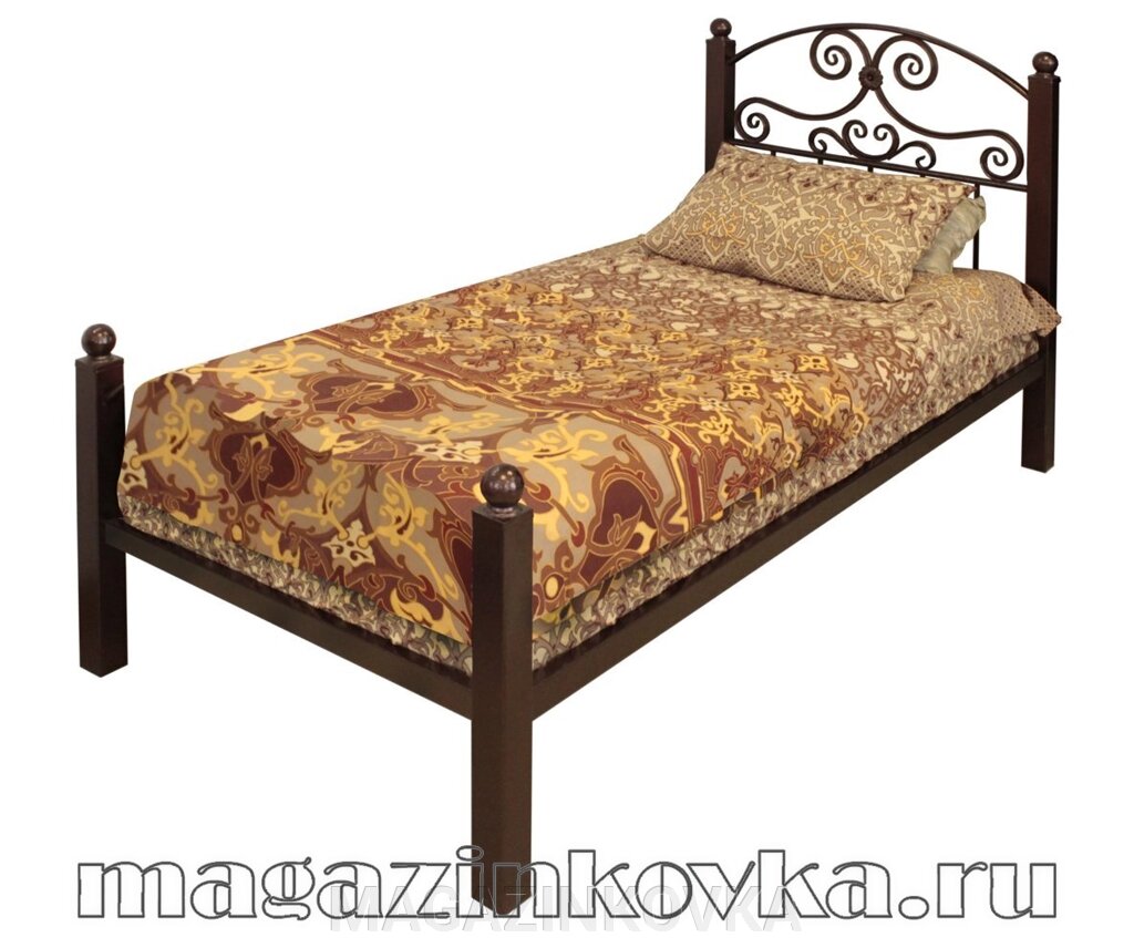 Кровать кованая «Селена X» односпальная металлическая от компании MAGAZINKOVKA - фото 1