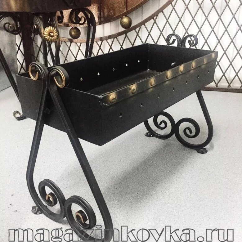 Мангал  кованый «Малый X» металлический от компании MAGAZINKOVKA - фото 1