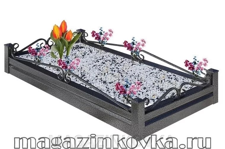 Надгробие кованое ритуальное «Модерн 2 Х» металлическое от компании MAGAZINKOVKA - фото 1