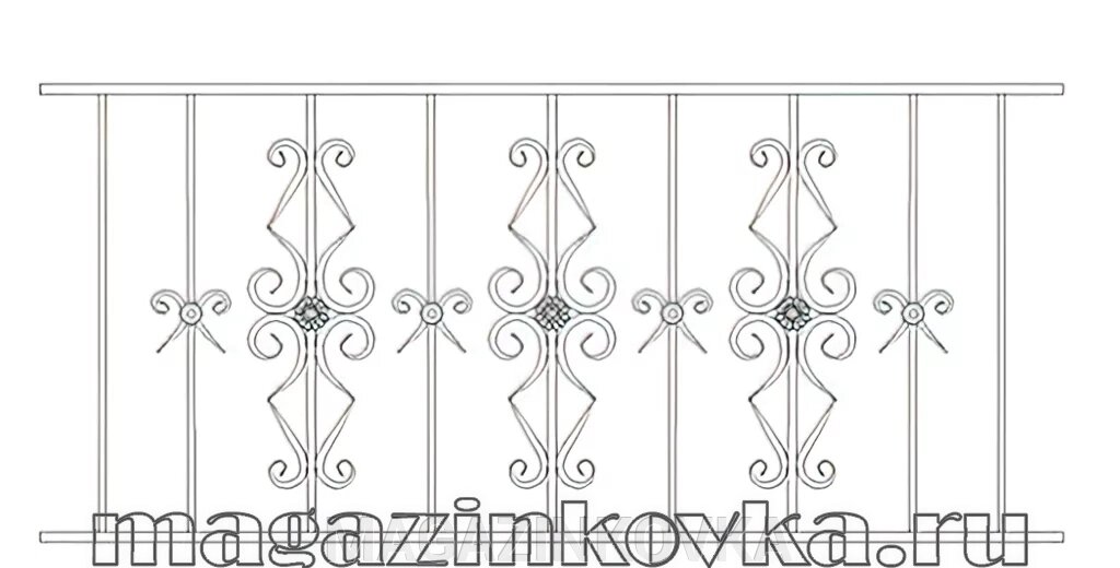 Перила кованые «Чили X» металлические от компании MAGAZINKOVKA - фото 1