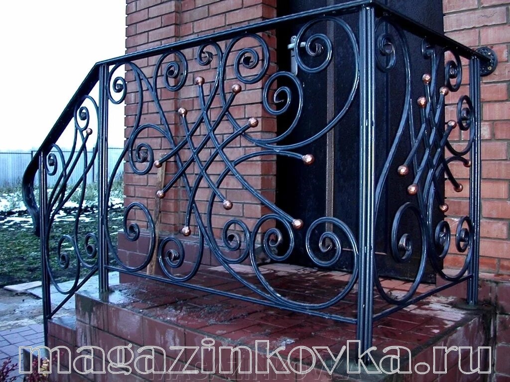 Перила кованые «Дрезден Х» металлические от компании MAGAZINKOVKA - фото 1
