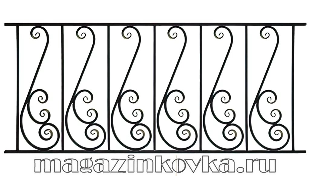 Перила кованые «Вена 2 X» металлические от компании MAGAZINKOVKA - фото 1