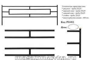 Ритуальная оградка кованая металлическая «Прямоугольник 25Х» в Москве от компании MAGAZINKOVKA