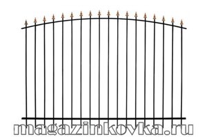 Забор кованый «Полина Х» металлический арочный
