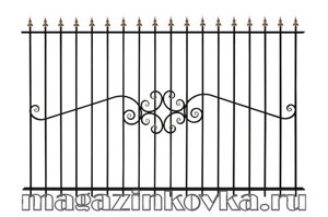 Забор кованый металлический «Натали Х»