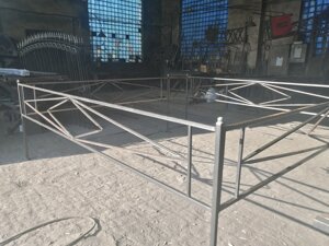 Ритуальная оградка кованая металлическая «Ромб в ромбе 15 Х» в Москве от компании MAGAZINKOVKA