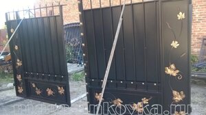 Ворота кованые «Славянские Х» металлические прямые в Москве от компании MAGAZINKOVKA