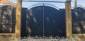 Ворота кованые «Амстердам Х» металлические арочные в Москве от компании MAGAZINKOVKA