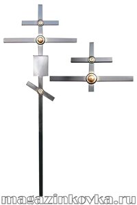 Крест кованые ритуальный «КМ-8 Х» металлический