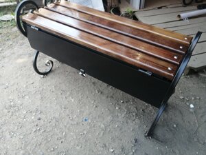 Скамейка ритуальная кованая металлическая «Омега 0.9м Х» в Москве от компании MAGAZINKOVKA