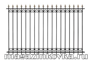 Забор кованый металлический «Ева X» в Москве от компании MAGAZINKOVKA