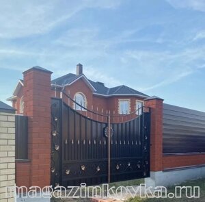 Ворота кованые «Токио Х» металлические в Москве от компании MAGAZINKOVKA