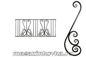 Перила кованые «Венгрия 2 Х» металлические в Москве от компании MAGAZINKOVKA