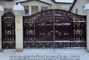 Ворота кованые «Империя Х металлические арочные в Москве от компании MAGAZINKOVKA