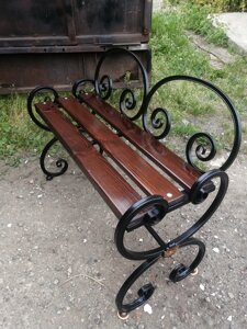 Скамейка ритуальная кованая металлическая «Лира 0.9м Х» в Москве от компании MAGAZINKOVKA