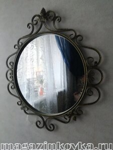 Зеркало кованое Отражение металлическое