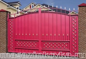 Ворота кованые «Пандора Х» металлические арочные в Москве от компании MAGAZINKOVKA