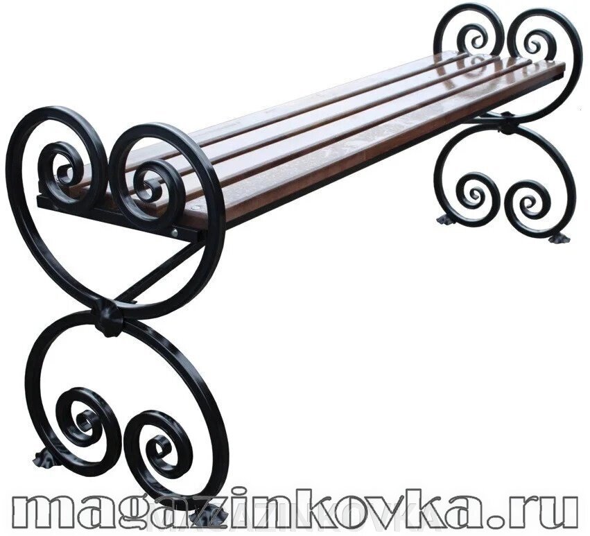 Скамейка «Бабочка 1.5м X» кованая металлическая от компании MAGAZINKOVKA - фото 1