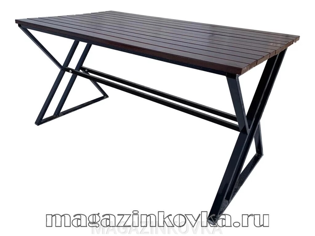 Стол кованый «Лофт 2 Х» металлический 1.5м от компании MAGAZINKOVKA - фото 1
