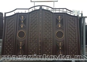 Ворота кованые «Рига Х» металлические арочные