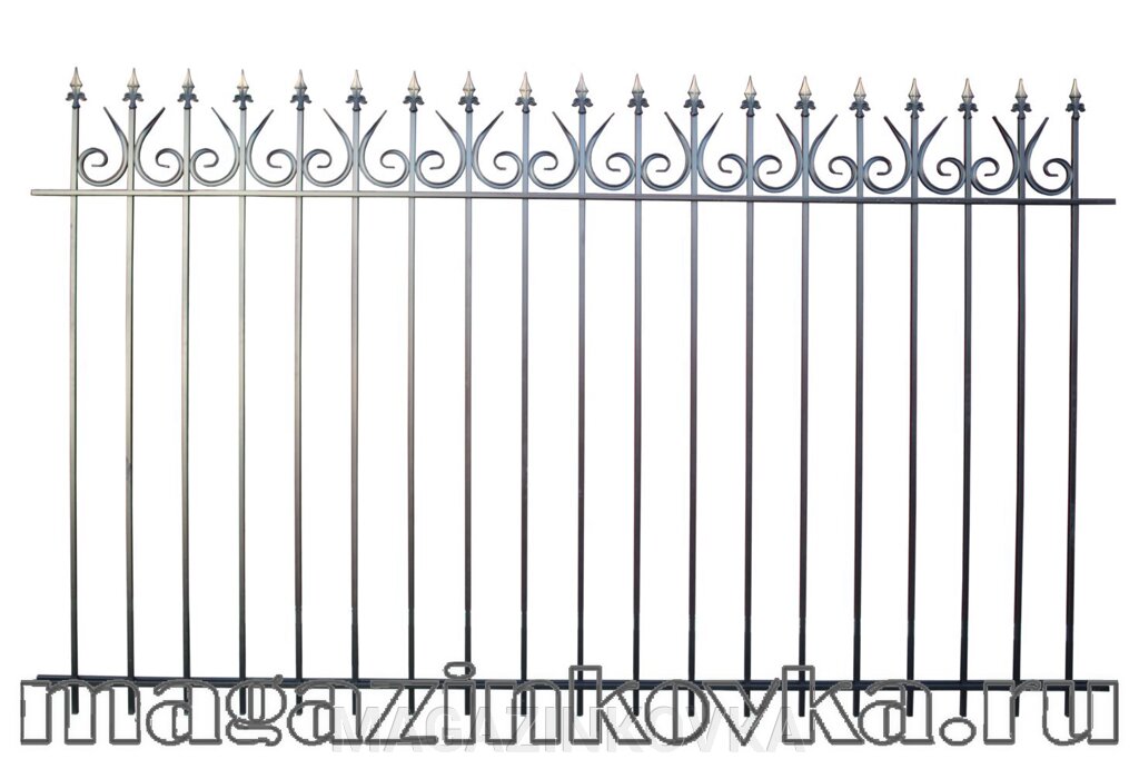 Забор кованый «Эльвира Х» металлический прямой от компании MAGAZINKOVKA - фото 1