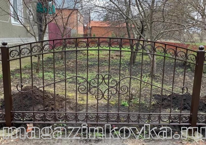 Забор кованый металлический «Ингрид X» от компании MAGAZINKOVKA - фото 1