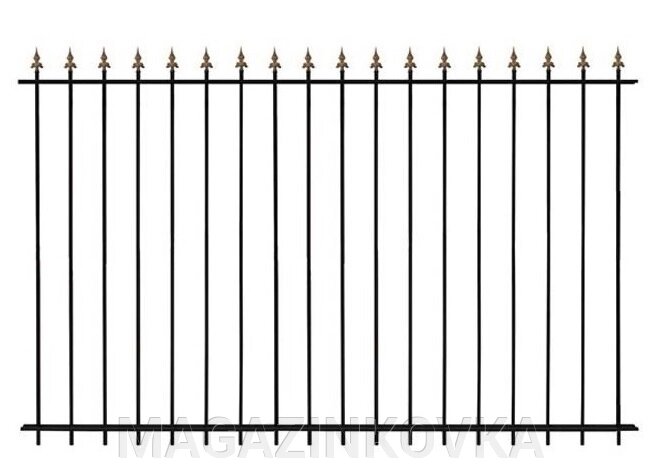 Забор кованый металлический «Виталина Х» от компании MAGAZINKOVKA - фото 1
