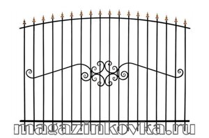 Забор кованый «Надежда Х» металлический арочный