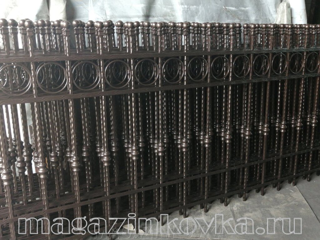 Забор кованый «Павла X» металлический прямой от компании MAGAZINKOVKA - фото 1