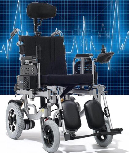 Кресло коляска инвалидная электрическая SD075 широкая
