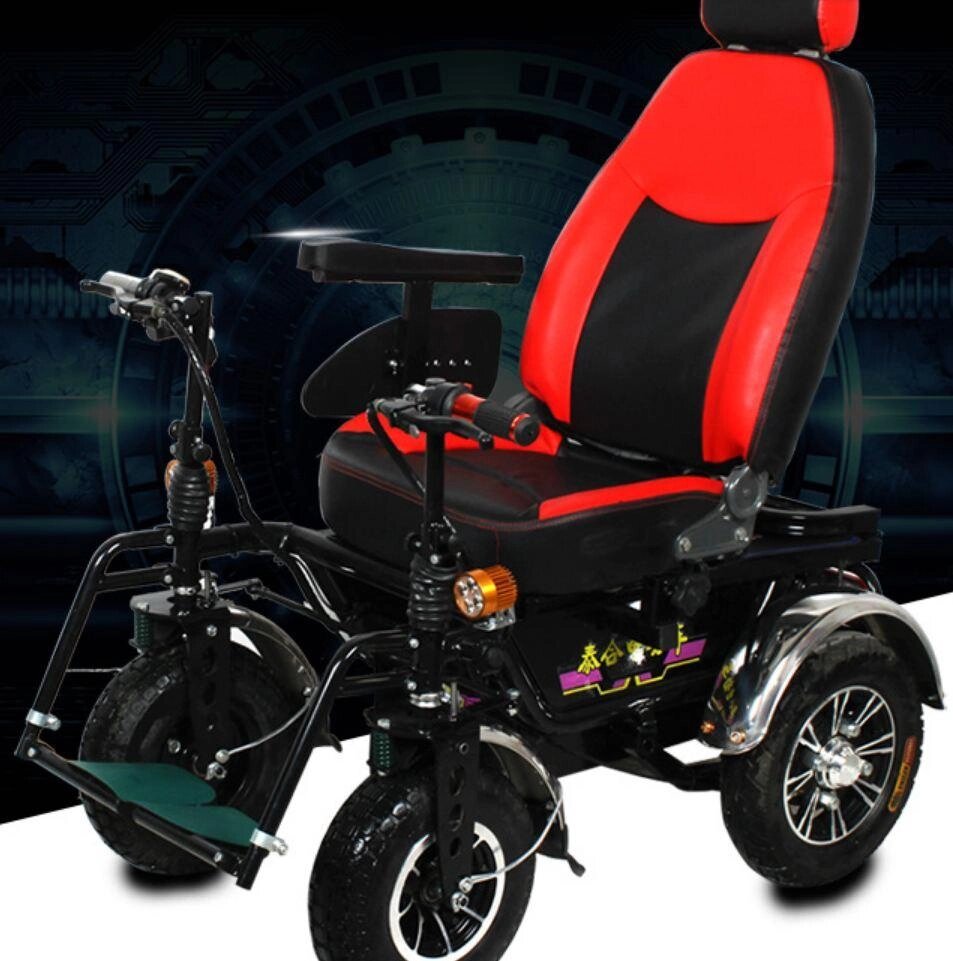 Кресло коляска инвалидная электрическая сверхмощная проходимая SD037 от компании motorkolesa - фото 1