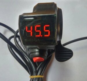 Ручка газа для электровелосипеда с цифровой индикацией заряда аккумулятора 36/48 В курковая