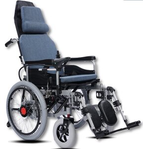 Кресло коляска инвалидная с поручнями серая