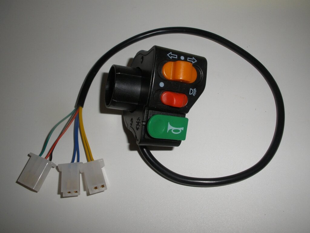 Поворотники на электровелосипед с кнопкой для фонаря и велозвонка ##от компании## motorkolesa - ##фото## 1